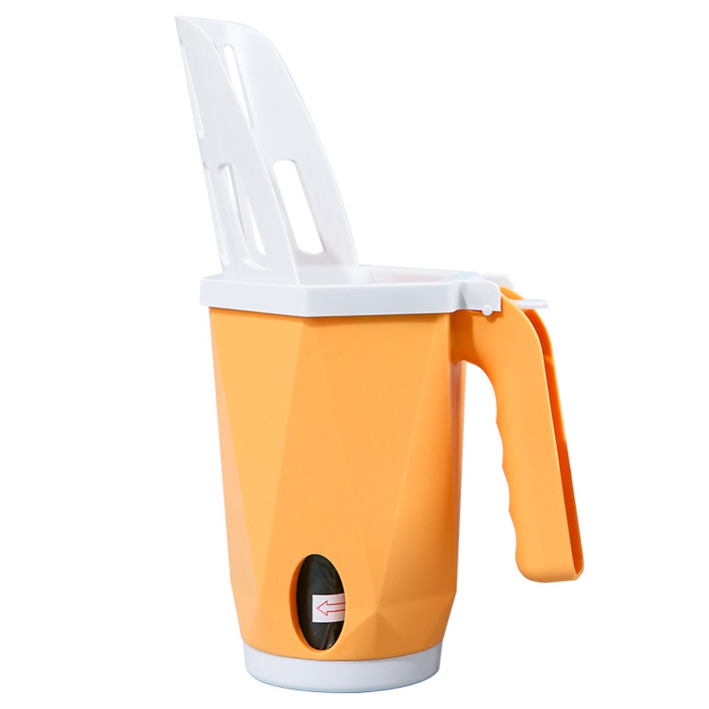 Portable Removable Cat Litter Shovel with Trash Can 800ml Large Capacity Box Yellow - Image 3