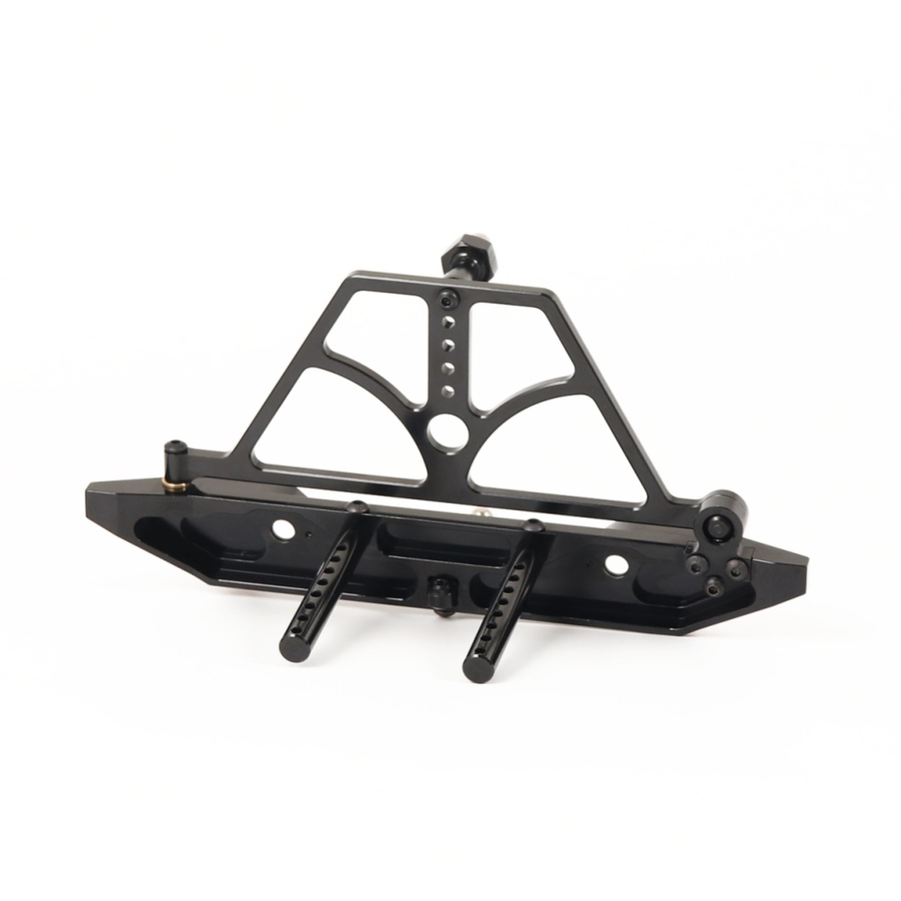 Metal Rear Bumper with Spring Spare Tire Frame for 1/10 RC Crawler Car Axail Scx10 4WD D90 Titanium - Image 2