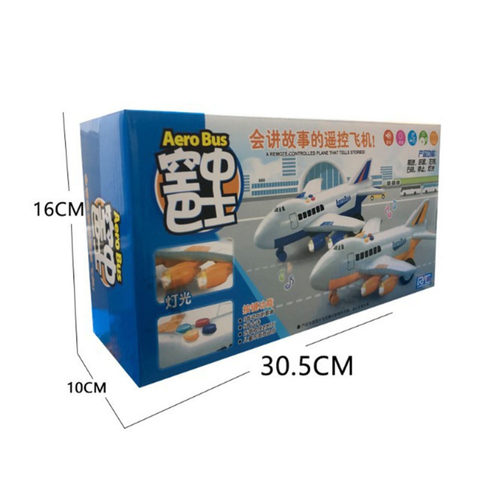 RC Four-channel Large Plane Story-telling Steering Wheel Remote Control for Kids Gift Random Color - Image 2