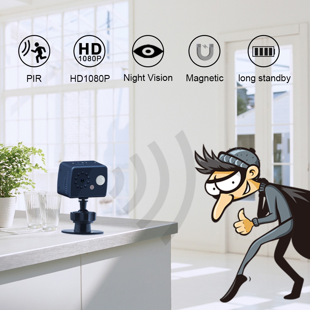 Mini Camera 1080P Night Vision IR 120° Wide Lens Camcorder Video DVR DV Recorder +16GTF card