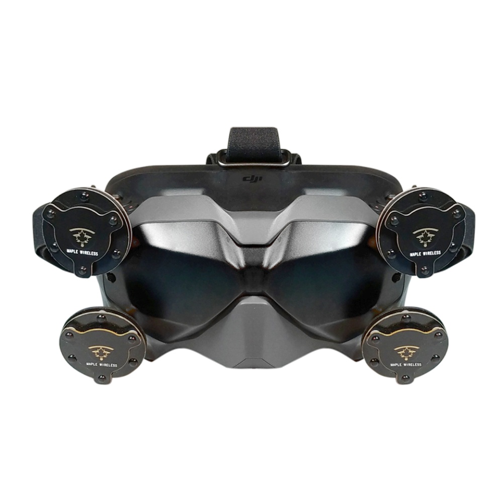 Maple Wireless DJI FPV System Upgrade Antenna Set Long Distance Signal Booster Circular Polarized Range Extender Kit black