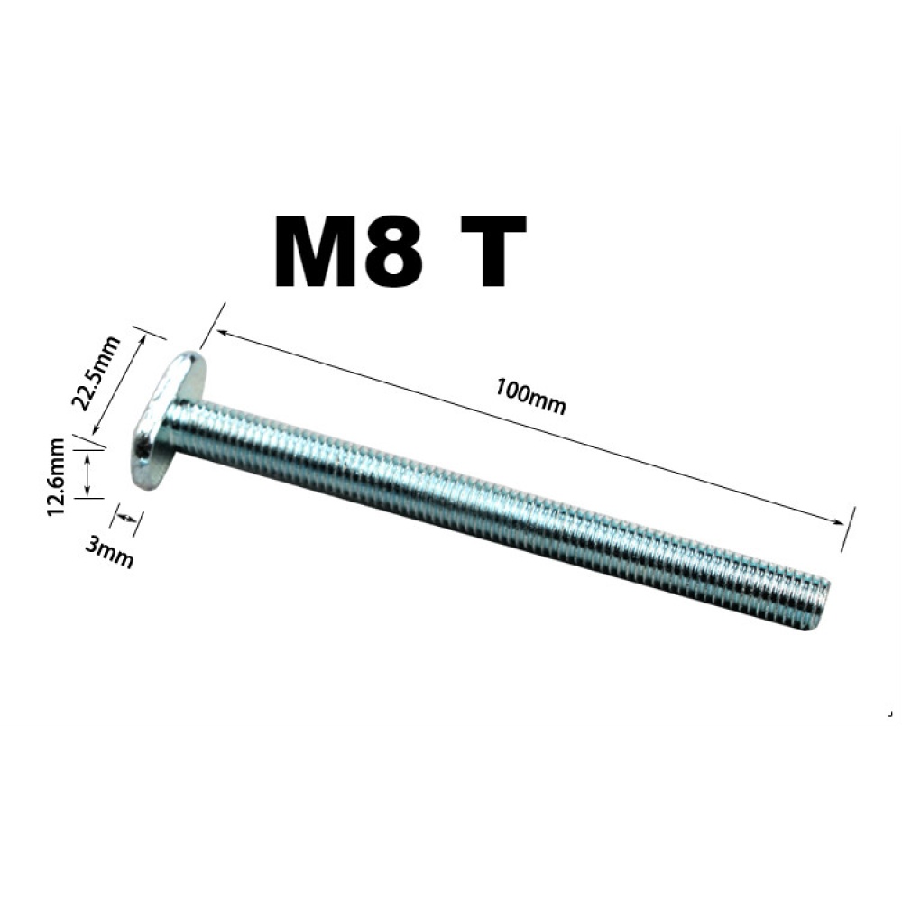 Woodworking Ruter Table T Track Metal Quick Acting Hold Down Clamp Set M8 plastic handle and screw - Image 3