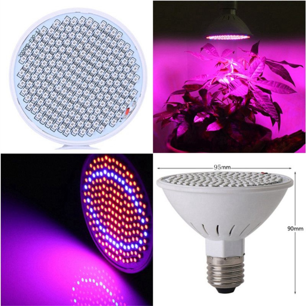 E27 20w 200 Light Led Plant Grow Lamp Fill 2835sdm Red Blue white