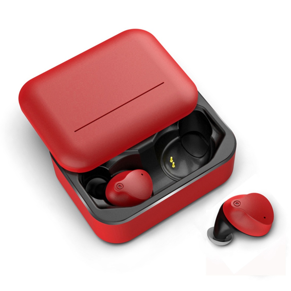 V10 TWS Stereo Bluetooth 5.0 Casques d'écoute Ecouteurs intra-auriculaires Earphone sans fil rouge