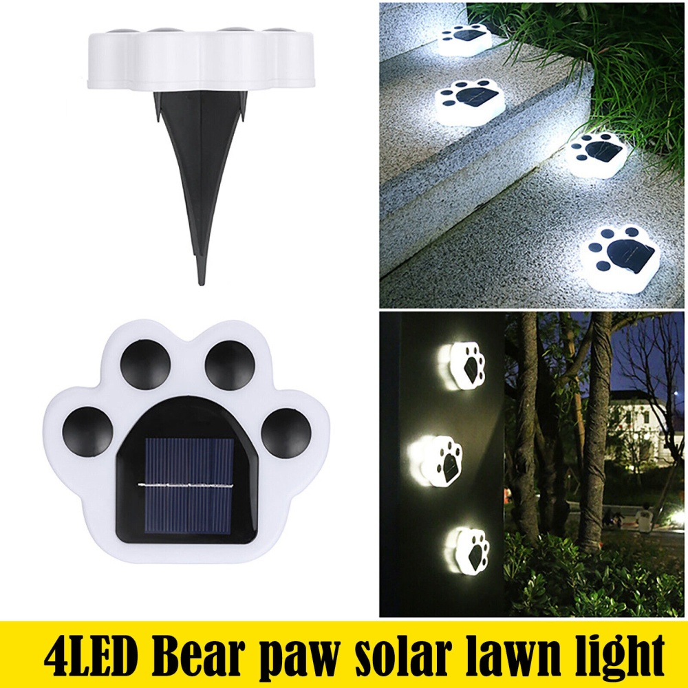 Solar Ground Lights Bear Paw Shape Led Outdoor Garden Landscape Floor Lamp Windproof Snowproof IPL - Image 2