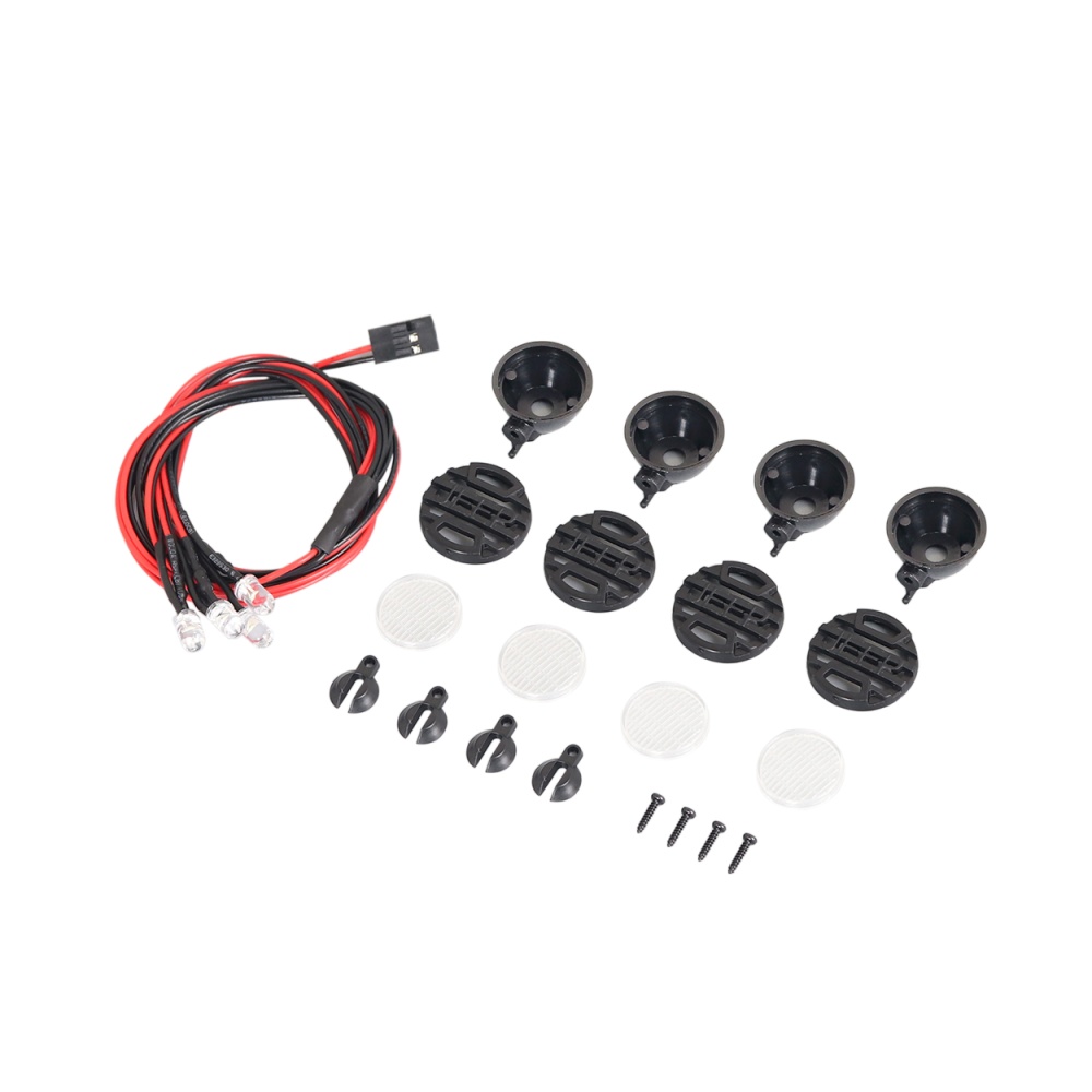 RC Roof Luggage LED Light Bar Kit Lamp for 1/10 Crawler Car Traxxas Trx-4 TRX4 Axial SCX10 RC4WD D90 HSP RGT black - Image 2