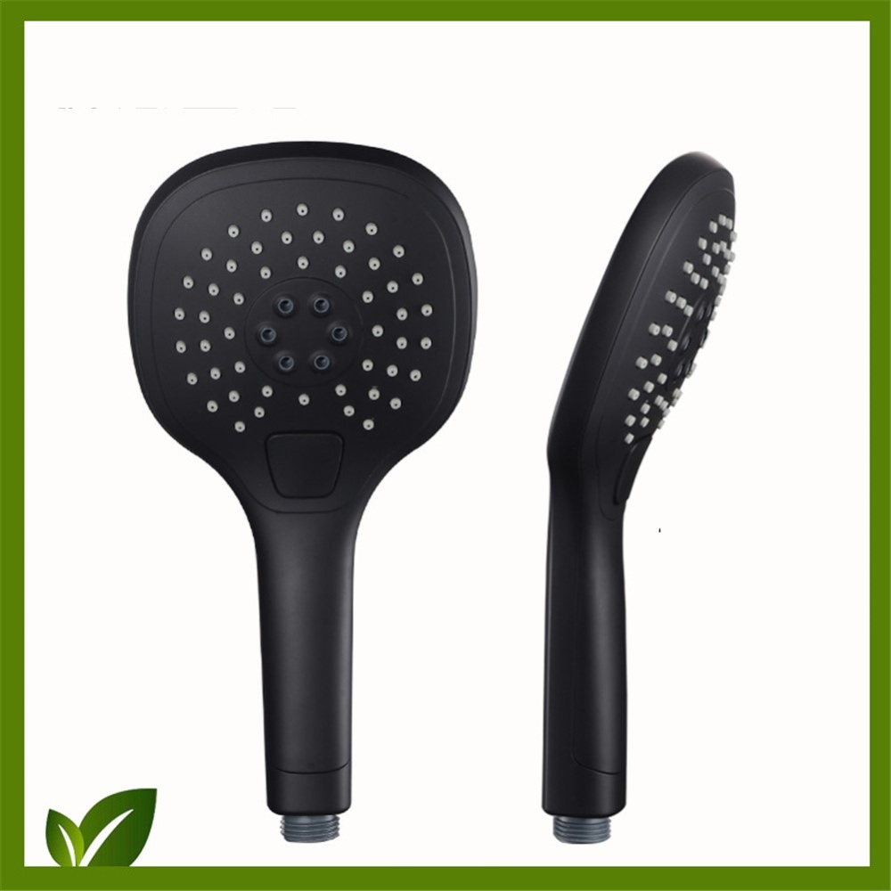 Multi-function 3-speed Hand Held Shower Head Adjustable Accessories For Bath black