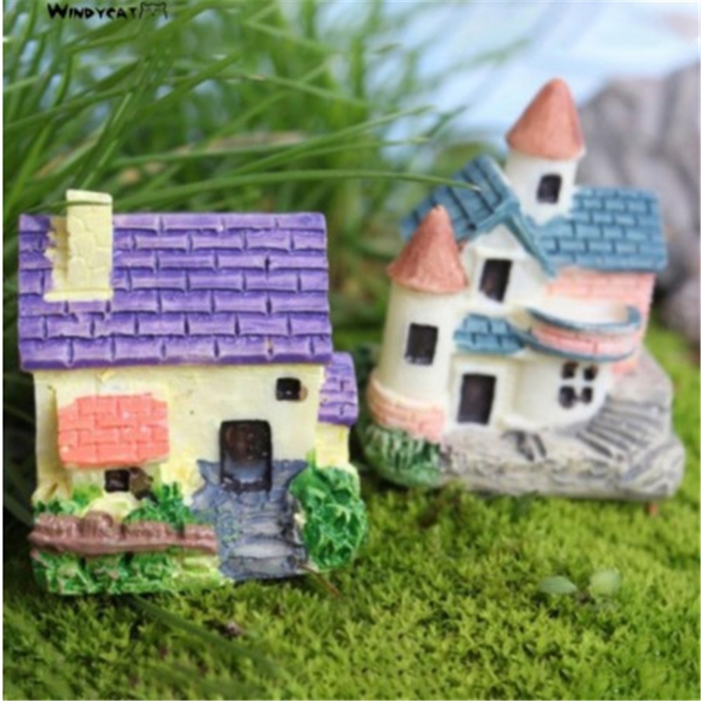 Resin Oranaments Miniature Landscape Decoration Fairy Tale Garden House Diy Craft Gift 1pcs - Image 2