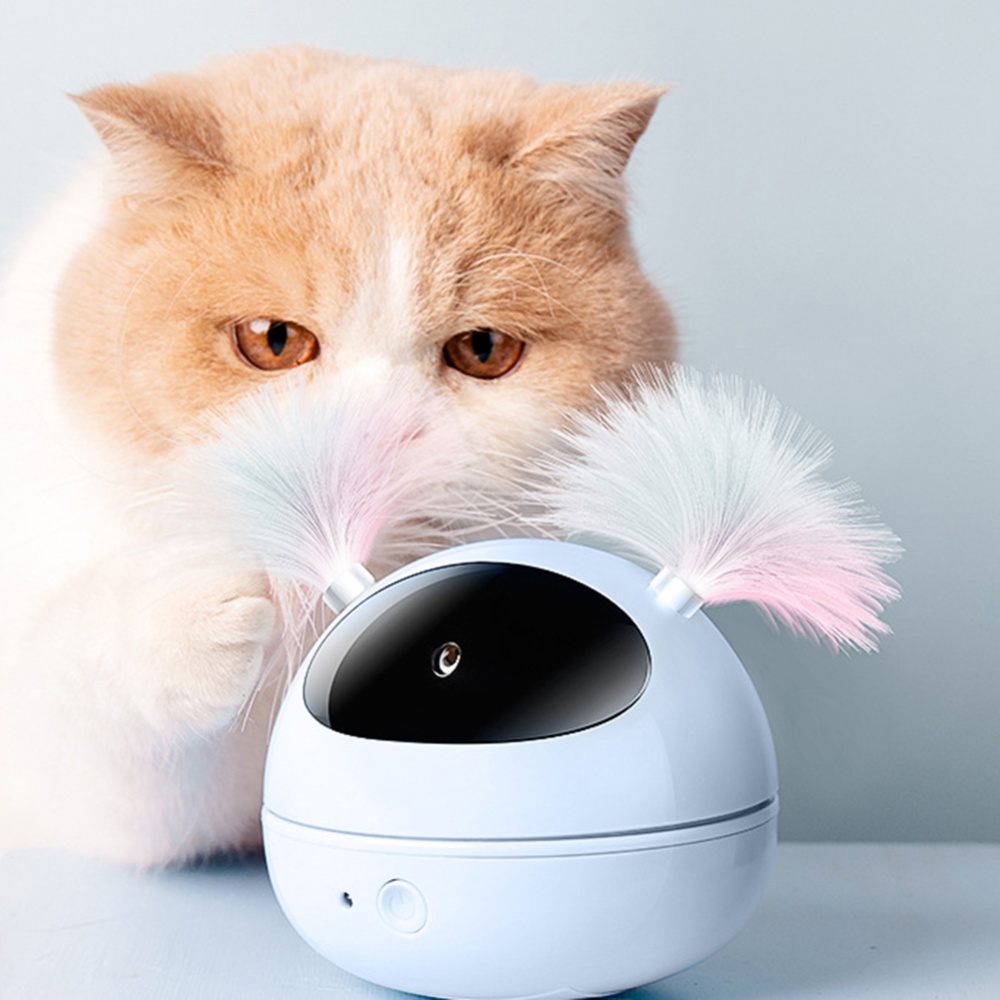 Pet Cat Infrared Light No Noise 360 Degree Rotation Automatic Intelligent Wake-up Electric Toy White - Image 2