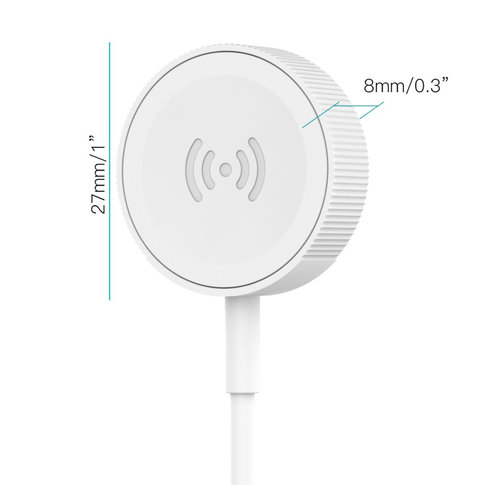 Fast Wireless Watch Charger Universal for Apple iWatch 1 2 3 4 Magnetic Design USB Interface Portable Power Supply white - Image 3