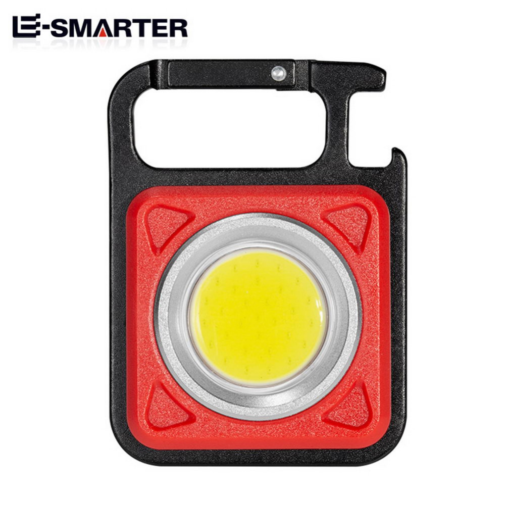 Mini Led Flashlight Keychain Light Portable Usb Rechargeable Ultra-light for Hiking Camping Red - Image 3