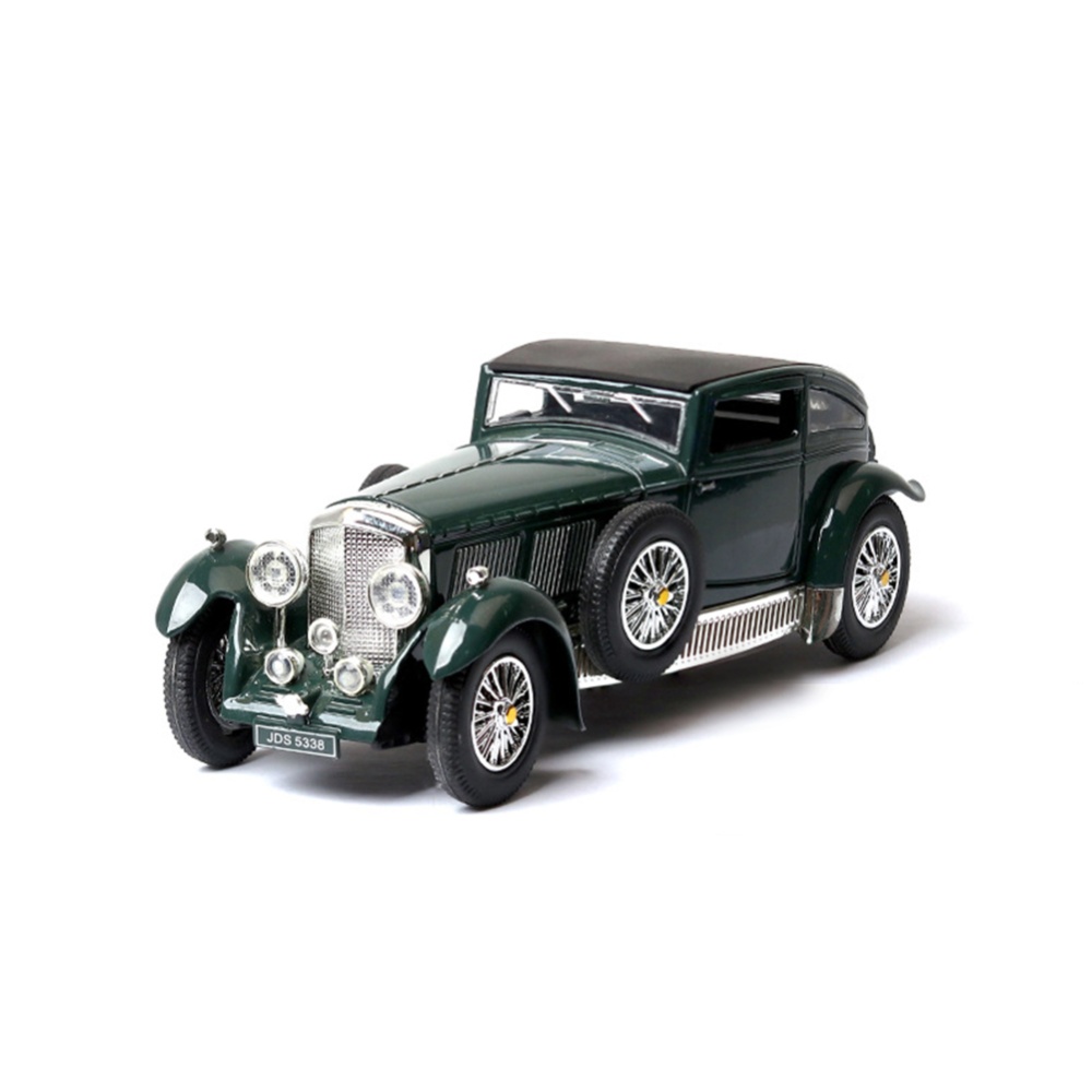 Antique Light Sound Pull Back Car Modeling Toy for Bentley 8L Collection(Box Packing) blue - Image 2