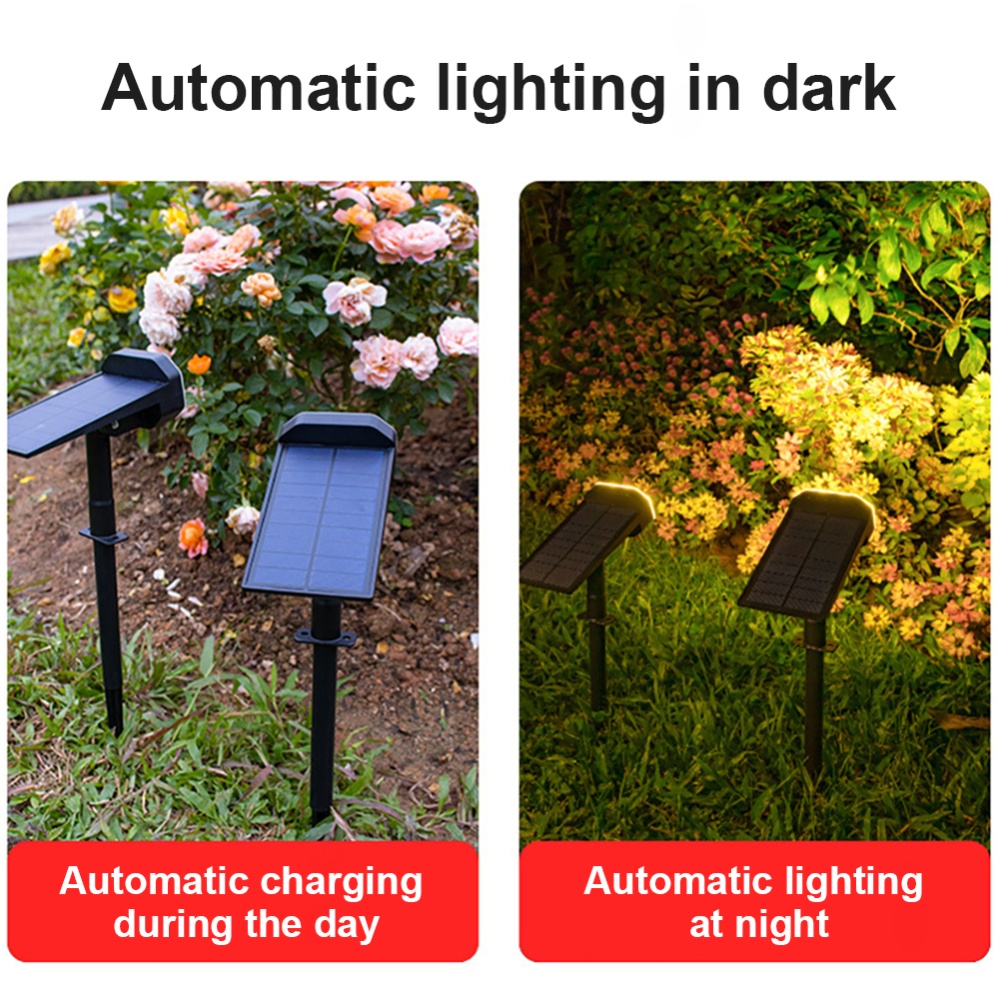 Led Solar Spotlight Human Body Induction Outdoor Courtyard Garden Lamp for Yard Path Tree Decor Cold White - Image 3