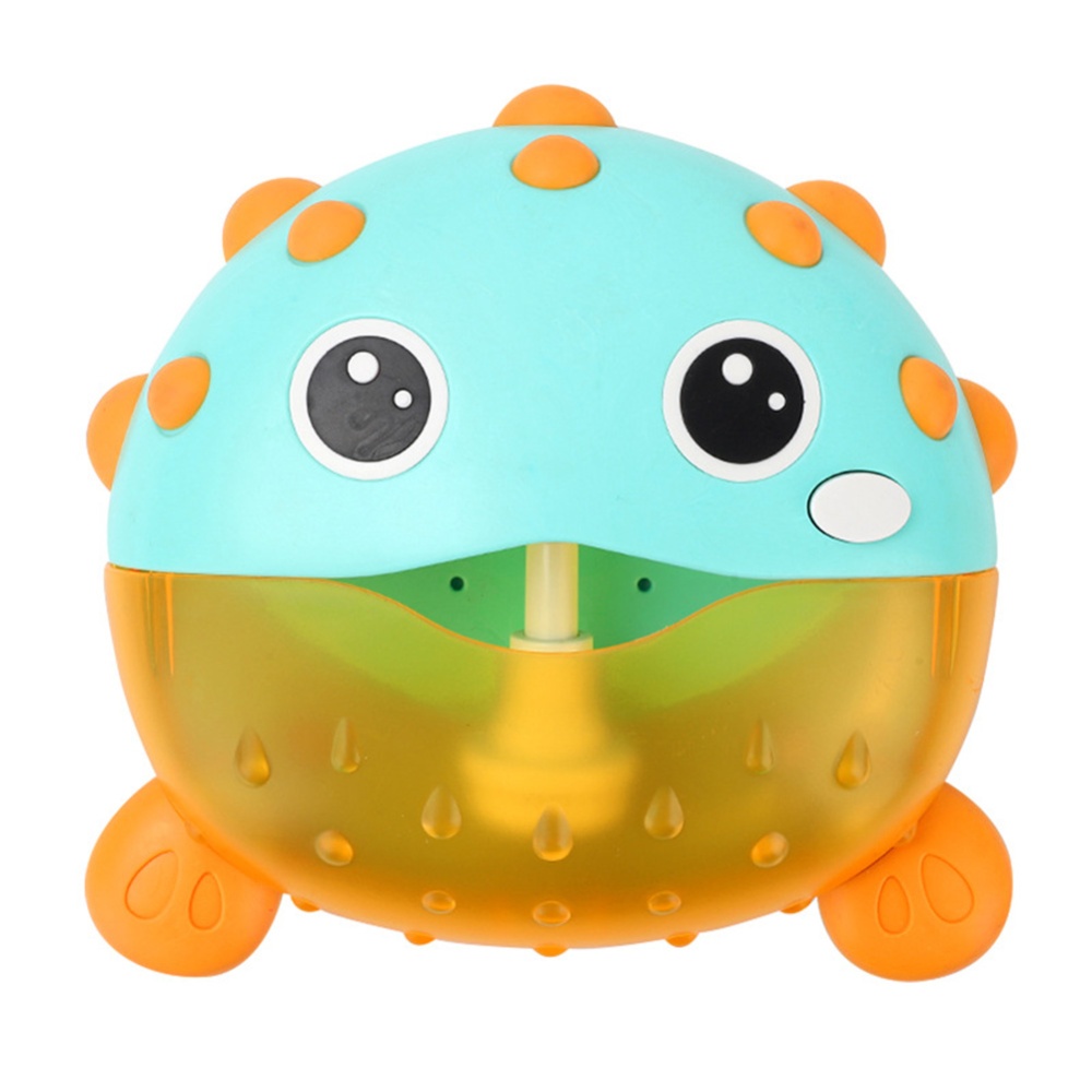 Puffer Fish Music Bubble Machine Built-in 12 Classic Songs Funnny Children Bath Toys blue - Image 2