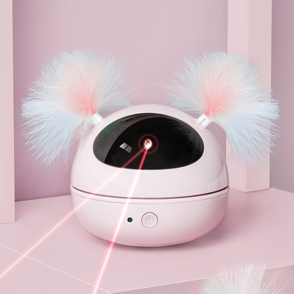 Pet Cat Infrared Light No Noise 360 Degree Rotation Automatic Intelligent Wake-up Electric Toy Pink - Image 3