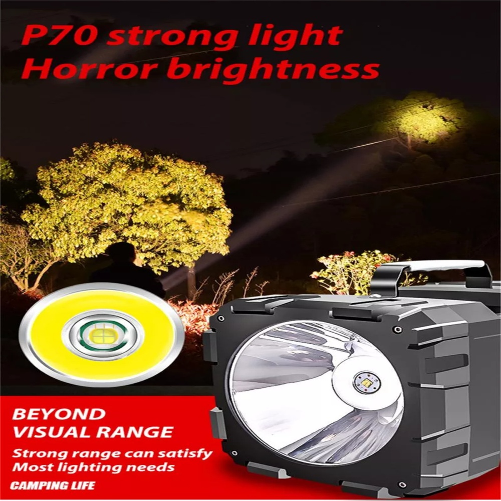 Portable Spotlights Flashlight Rechargeable Super Bright Long-range 5000 Xenon Outdoor Searchlight Large - Image 3