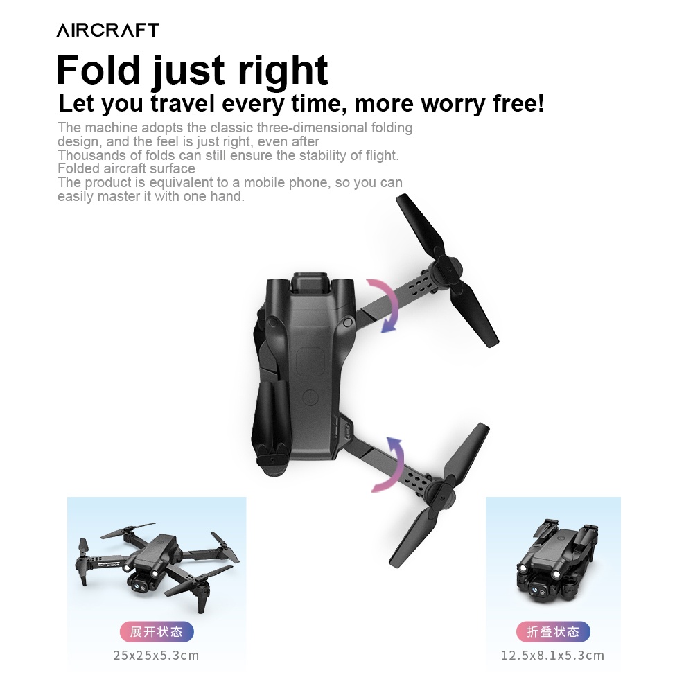 Gt2pro Folding Drone Hd 4k Dual Camera Aerial Photography Quadcopter Remote Control Aircraft Gray - Image 2