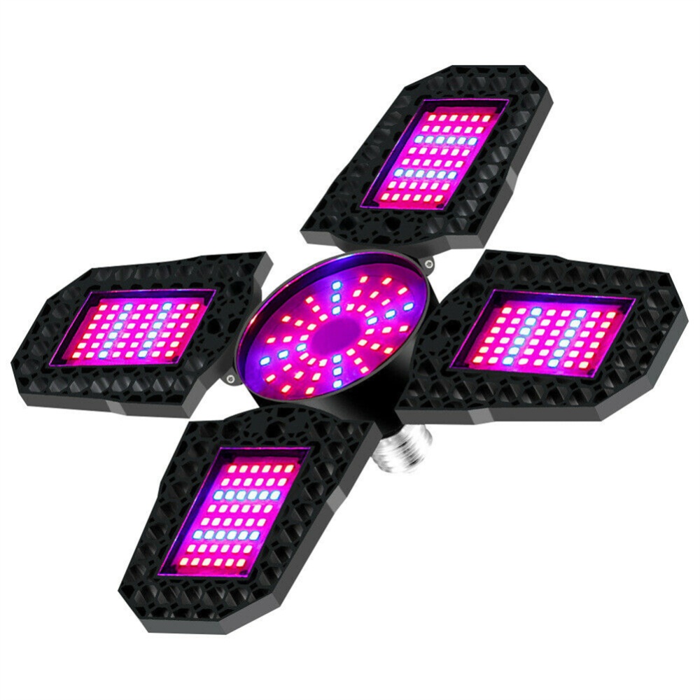 E27 100w Foldable Led Grow Light Indoor Full Spectrum Red Blue Plant Hydroponic Lamp 100W-E27 - Image 2