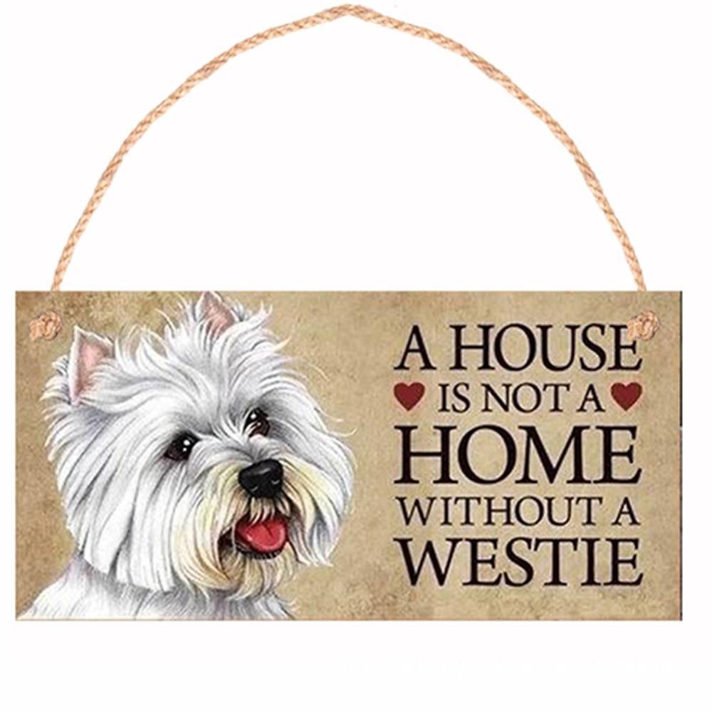 Welcome Sign Door Hanging Board Animal Print Wooden Pendant Home Decorative Ornaments F_20*10cm