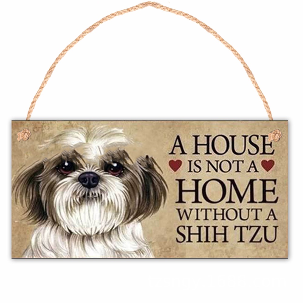 Welcome Sign Door Hanging Board Animal Print Wooden Pendant Home Decorative Ornaments E_20*10cm