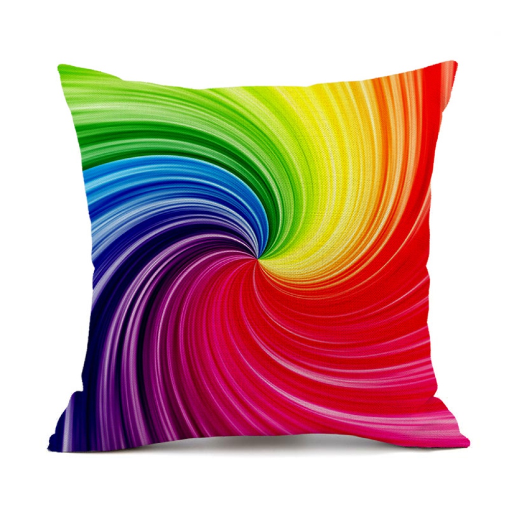 Linen Geometric Pattern Cushion Cover Throw Pillow for Sofa Chair Home Decor Pillowcase 45*45cm (18in*18in) 1