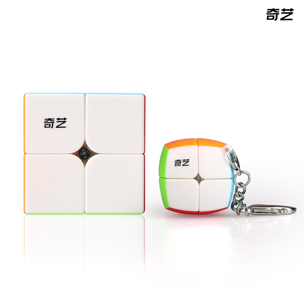 Qiyi Magic cube 2 x Key ring Mini Pocket Speed Cube Keyring Puzzle color - Image 2