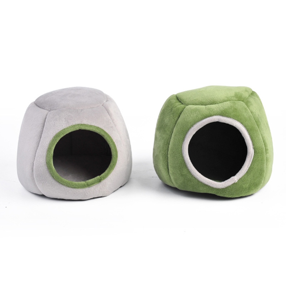 Warm Hamster Bed Rat Hedgehog Squirrel House Nest Pad for Pet Cage green_Stump nest