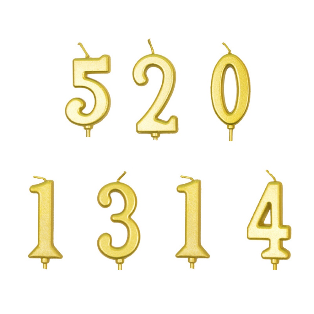 Number Candle Smokeless Gold Color Birthday Cake Topper Decorations Party Supplies 0 - Image 3