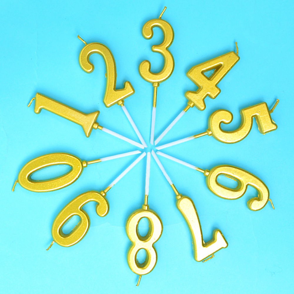 Number Candle Smokeless Gold Color Birthday Cake Topper Decorations Party Supplies 2 - Image 3