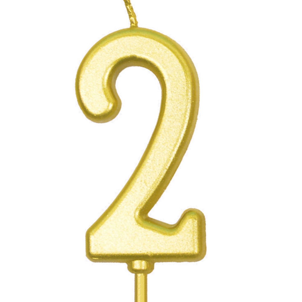 Number Candle Smokeless Gold Color Birthday Cake Topper Decorations Party Supplies 2 - Image 2