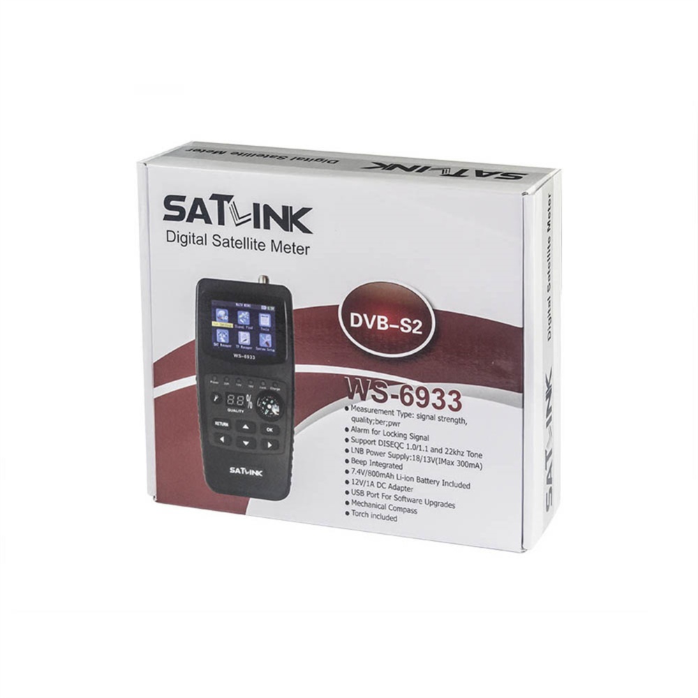 Satellite Finder Satlink Ws-6933 Digital Satfinder Dvb-s2 2.1-inch Lcd Screen Display Sat Meter Detector EU Plug - Image 2