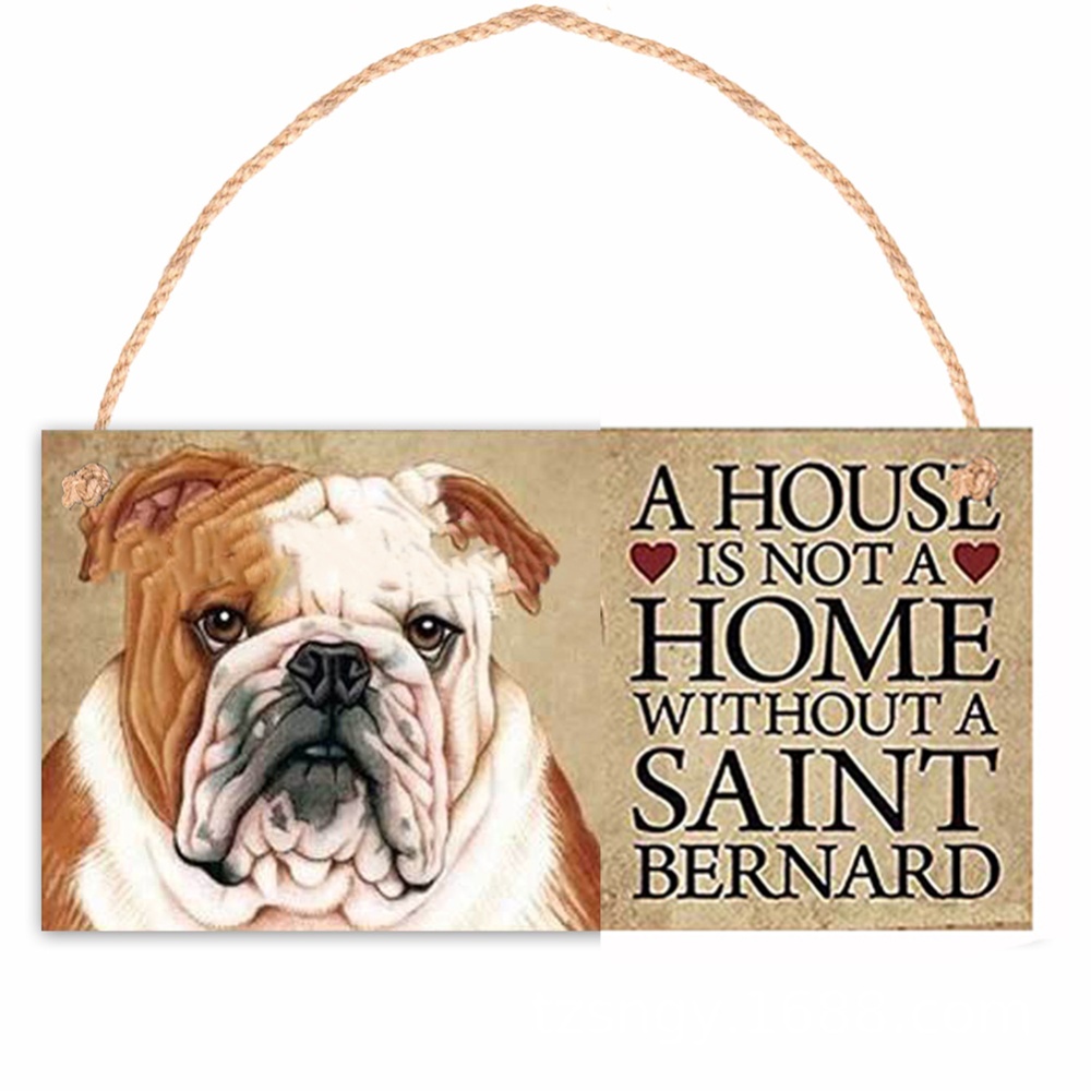 Welcome Sign Door Hanging Board Animal Print Wooden Pendant Home Decorative Ornaments I_20*10cm