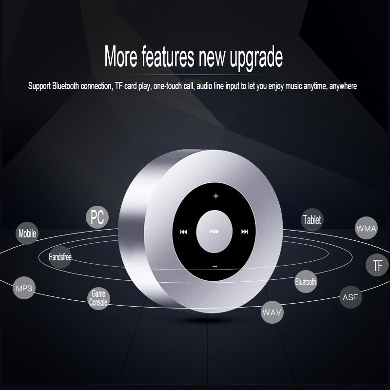 Haut-parleurs Bluetooth sans fil A8 Gris - Image 3