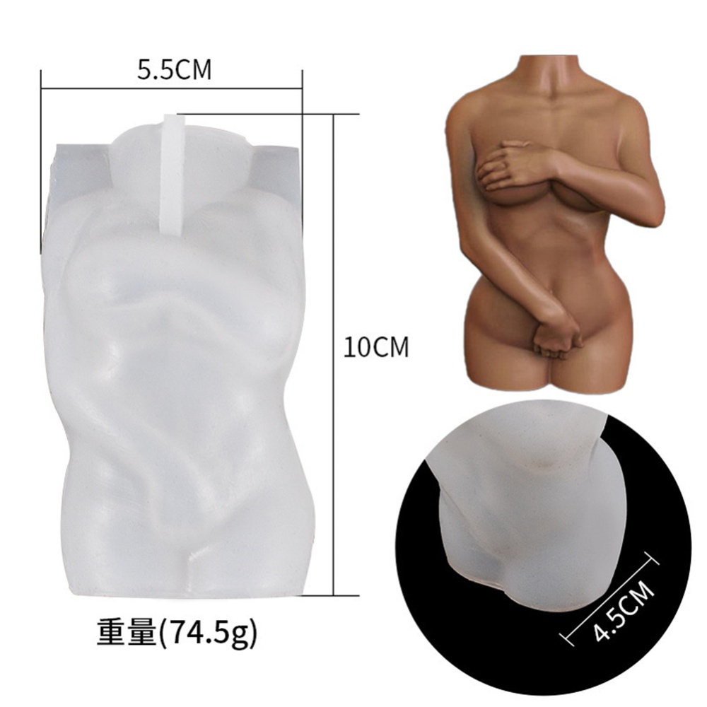 Silicone Candle Mold Artificial Human Body Shape Mould For Paraffin Wax Man holding hands