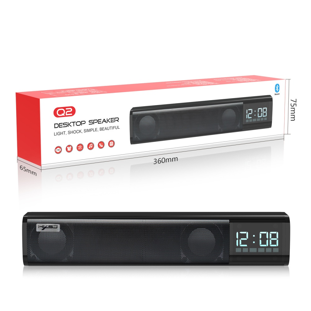 Hi-fi Led Bluetooth Speaker Q2 5.0 10w Power black