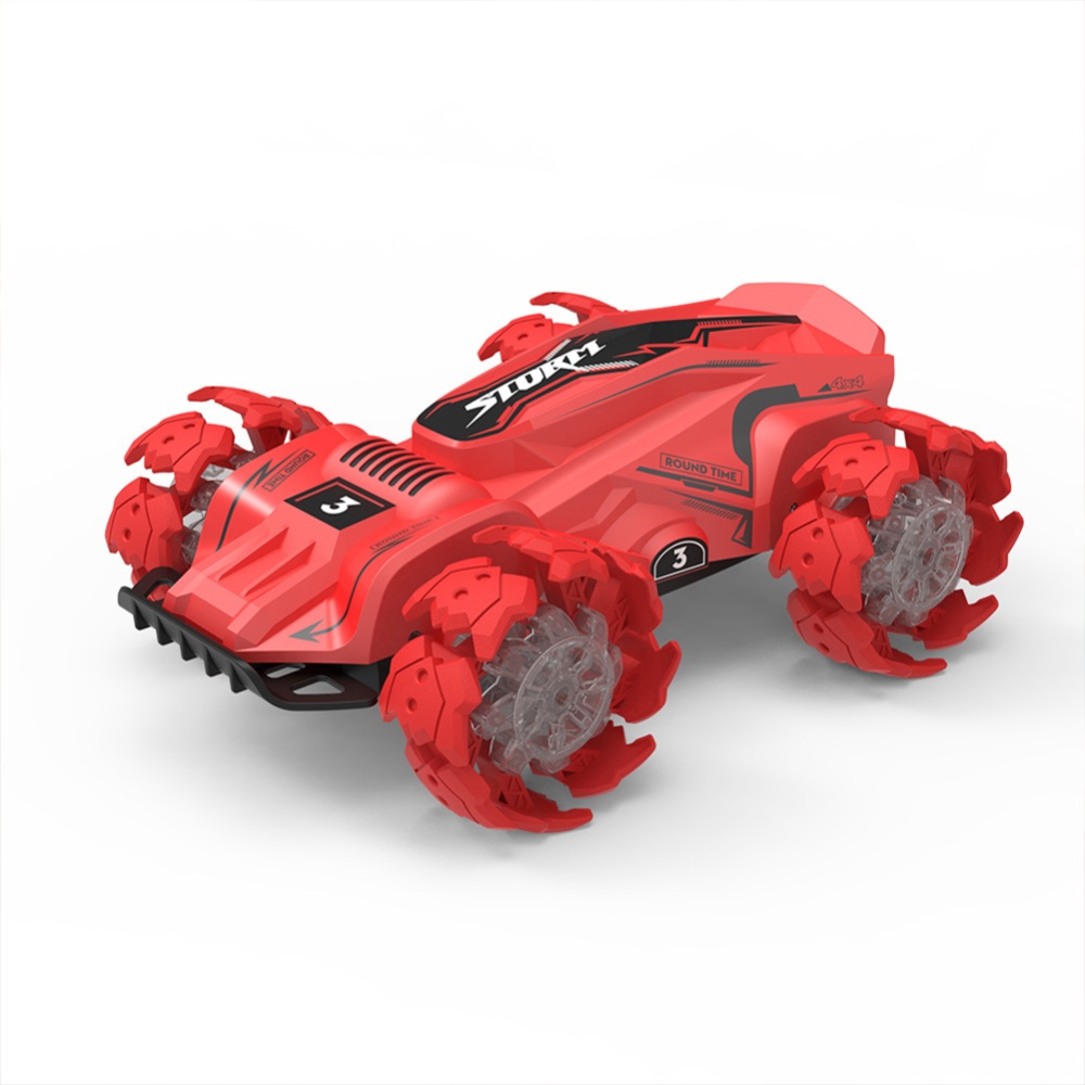 Jjrc 019 2.4g Stunt Drift Remote Control Car With Anti-collision Guardrails Outdoor High Speed 360-degree Rotation Children Toy Climbing Red