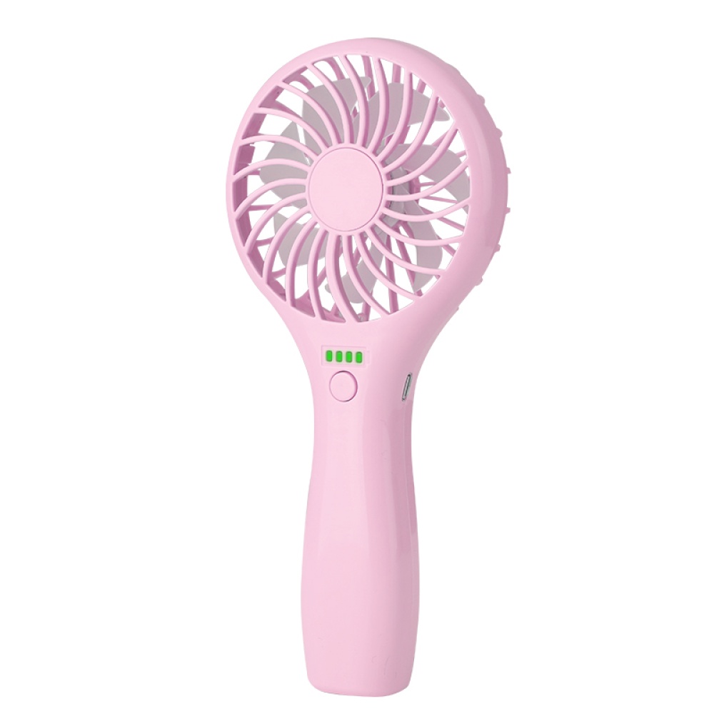 Mini Handheld Silent Fan Usb Rechargeable Appliances Air Cooler Outdoor Travel Hand Pink - Image 3