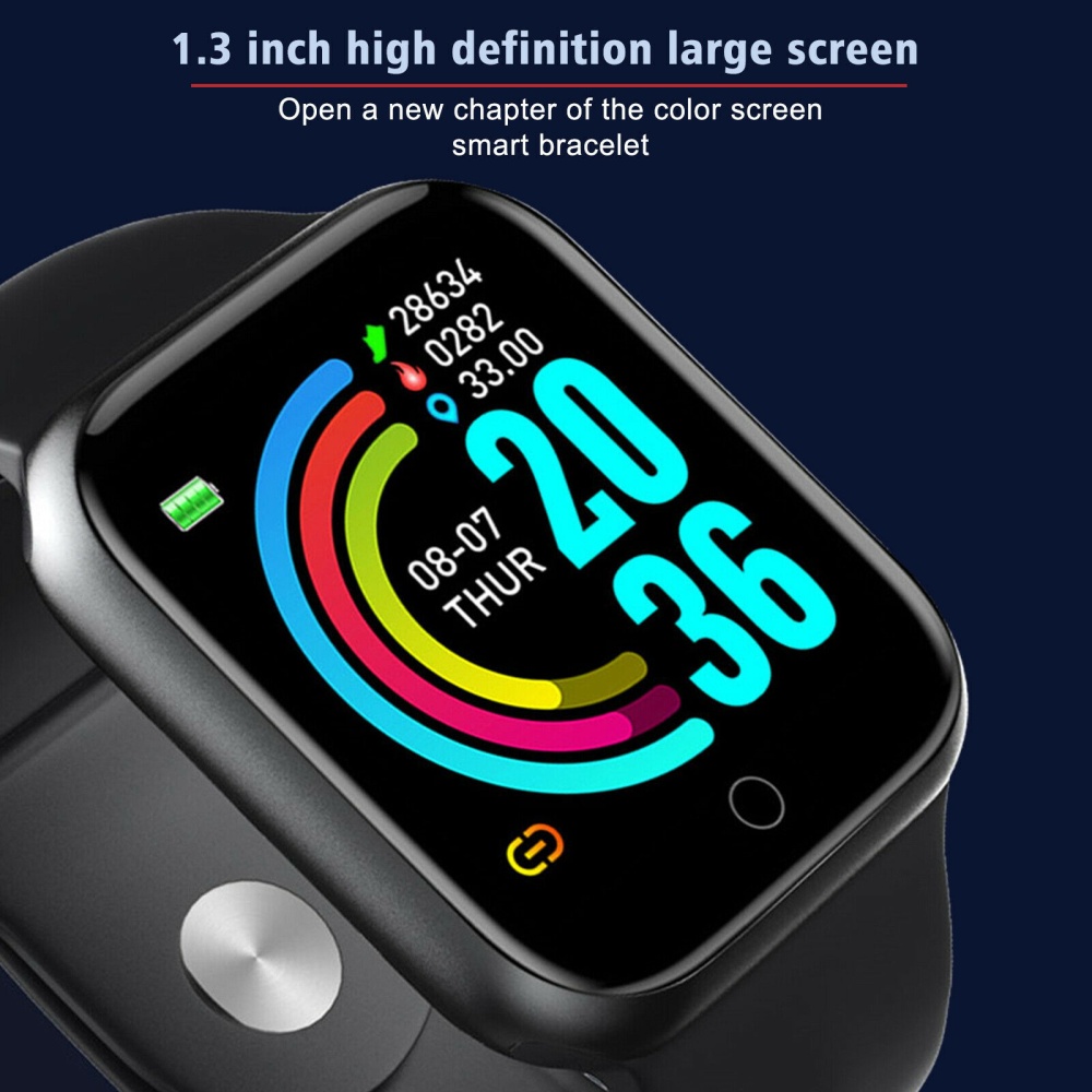 Smart Watch Bluetooth-compatible Heart Rate Blood Pressure Ip67 Waterproof Bracelet For Ios Android Black - Image 3