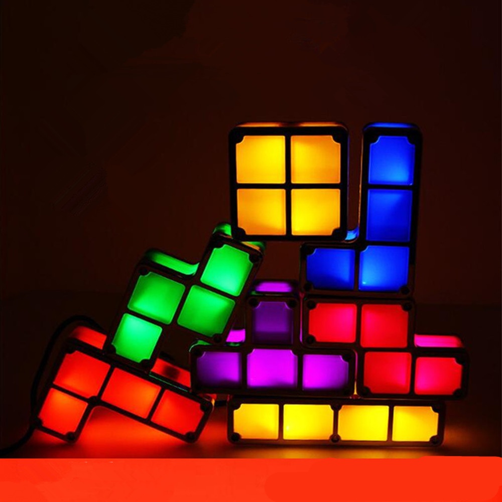 LED DIY Colorful Puzzle Light Constructible Block Night Toy U.S. regulations - Image 2