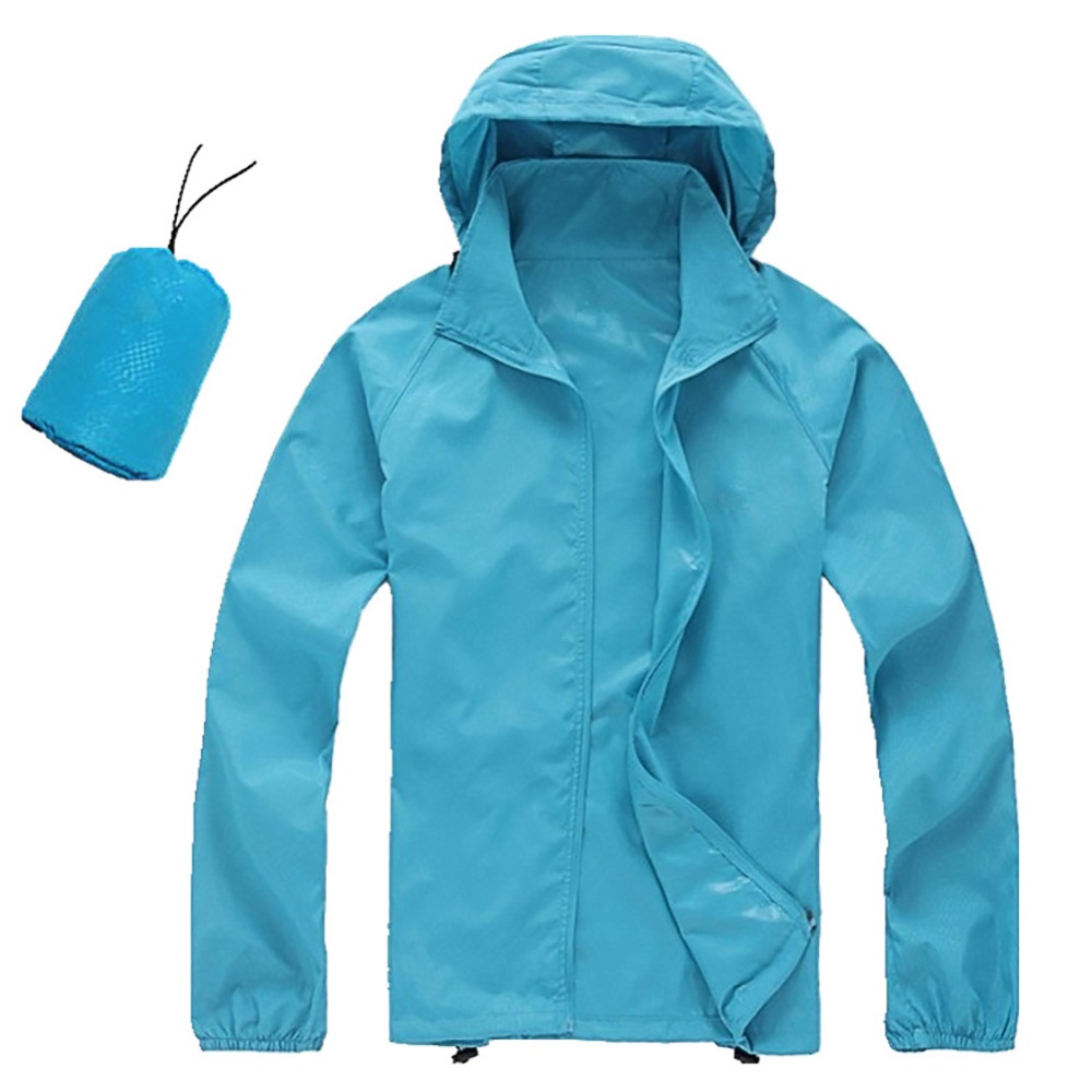 Men Women Quick Dry Hiking Jacket Waterproof UPF30 Sun & UV Protection Coat Outdoor Sport Skin Camping Clothing Fruit green_M - Image 2