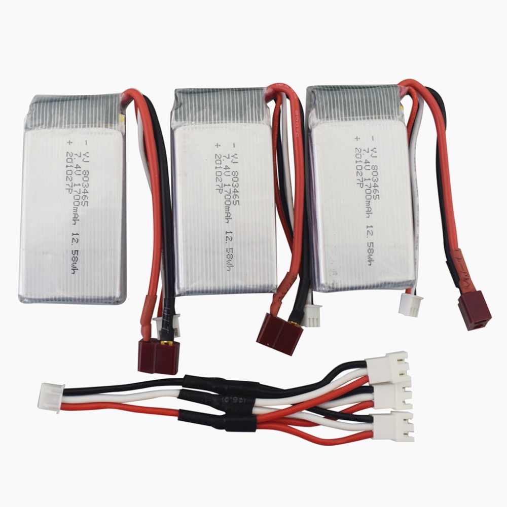 7.4V 1700mah Lithium Battery for 9200 9200E 9205E 9202E 9203E 9204E 9206E 2.4G 1:10 Full Scale RC Car 1PCS battery - Image 2