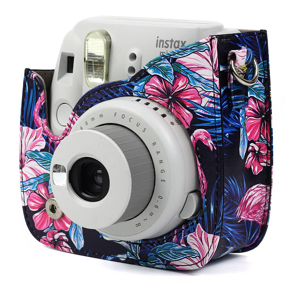 PU Leather Camera Strap with Shoulder Flamingo Printing for Mini9 cactus - Image 4