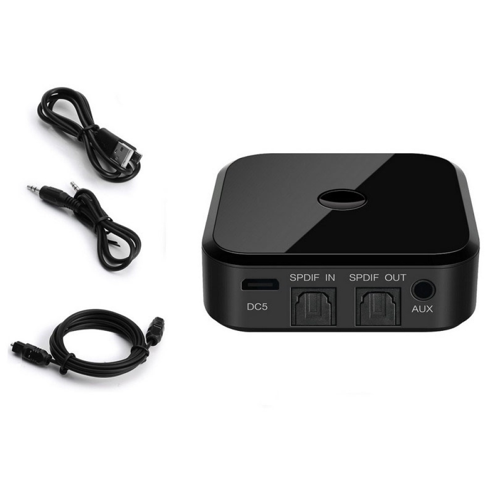 HIFI Wireless Adapter Bluetooth Receiver Transmitter Audio 3.5mm SPDIF Optical Fiber for Smartphone PC TV Headphone black - Image 4