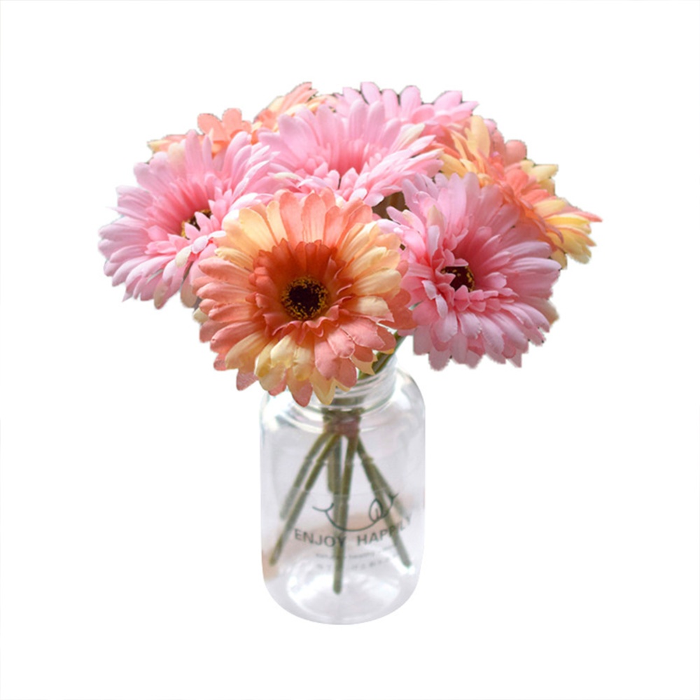 1pc/7pcs Silk Flower Home Decoration Simulation Ornament Wedding Bouquet 1 champagne - Image 3