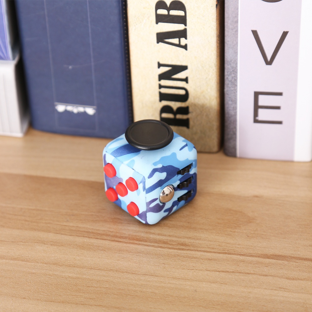 Fidget Cube Toy Relieve Stress, Anxiety and Boredom for Children Adults Camouflage Blue - Image 2