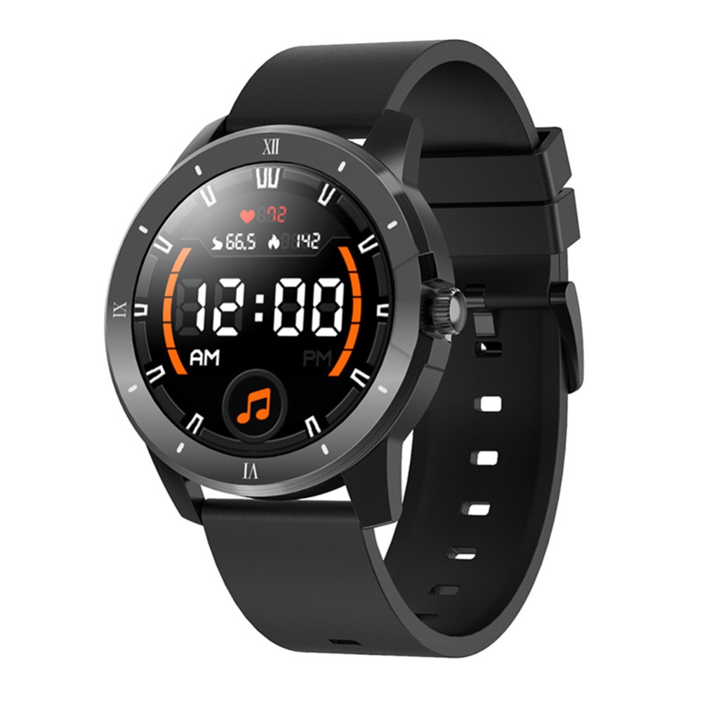 Mx12 Smart Watch Bluetooth Call Music Player Sports Bracelet Keep Health Black silicone belt