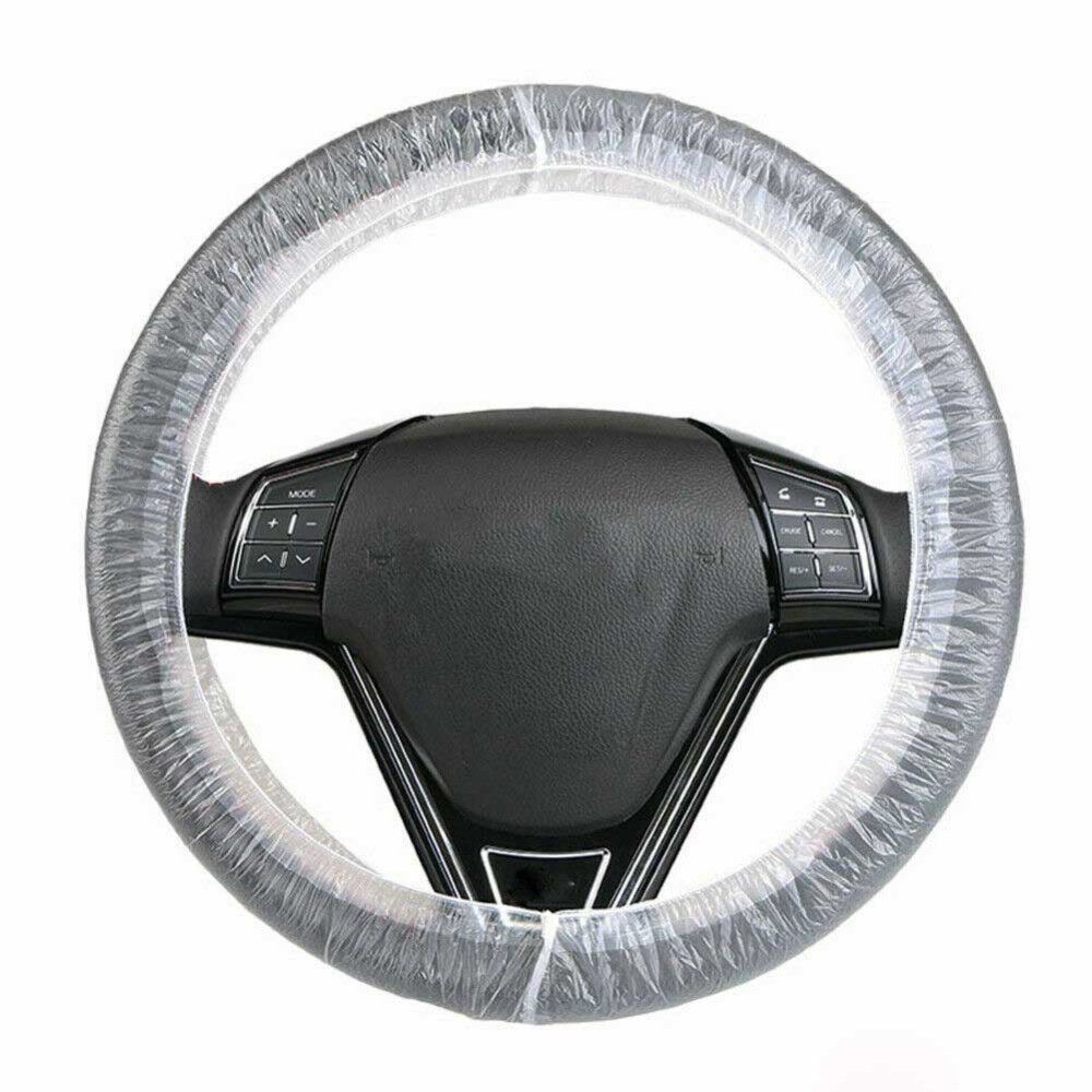 500pcs / Lot Universal Disposable Plastic Steering Wheel Cover 4S shop - Image 2