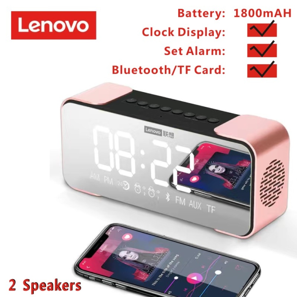 Compatible For L022 Bluetooth-compatible Speaker Super Subwoofer Multi-functional Mini Small Audio Alarm Clock Outdoor Deluxe Rose Gold - Image 2