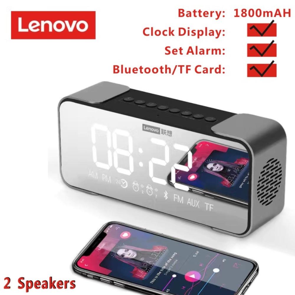 Compatible For L022 Bluetooth-compatible Speaker Super Subwoofer Multi-functional Mini Small Audio Alarm Clock Outdoor Deluxe Black - Image 2