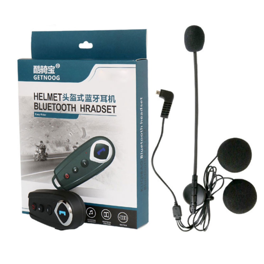 Motorcycle Helmet Bluetooth-compatible Headset Detachable Main Unit Integrated Black_Hard microphone